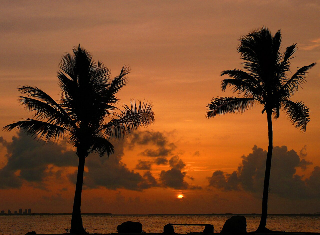 Sunset over Biscayne Bay